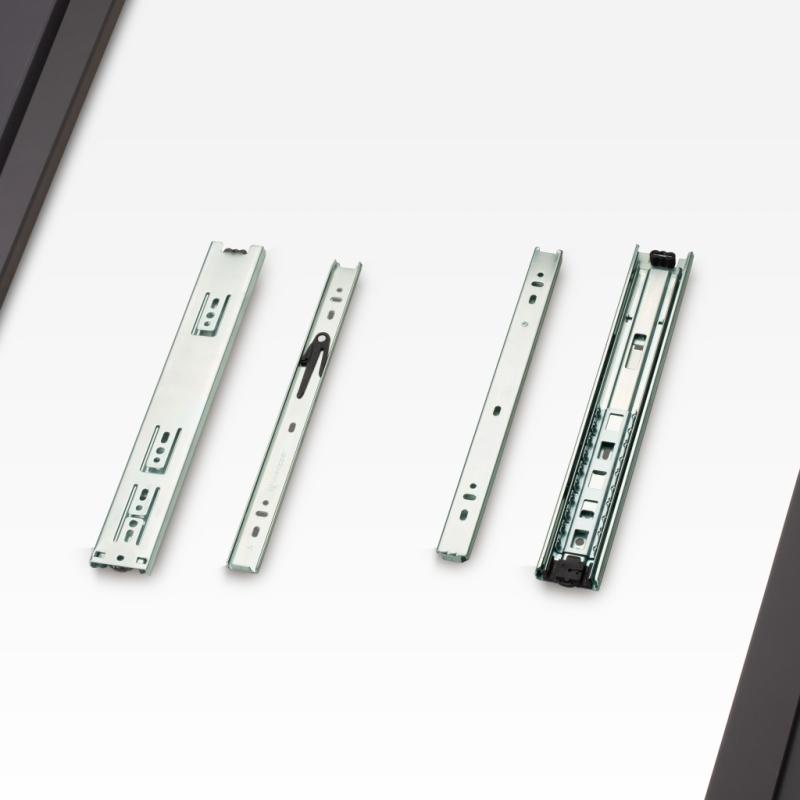 Шариковые направляющие полного выдвижения UNIHOPPER 300 мм H=45мм цинк