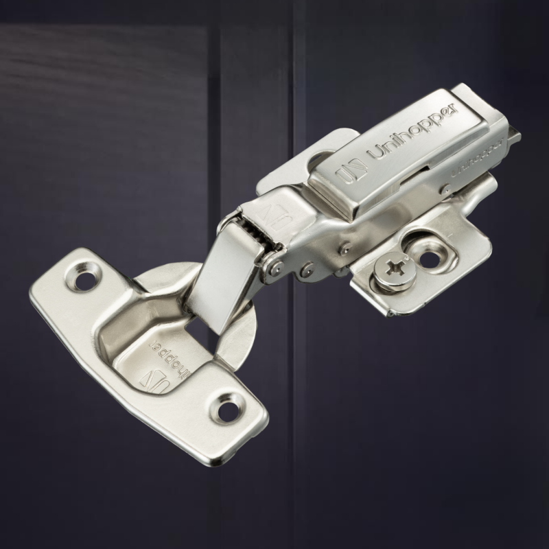 Полунакладная 3D петля UNIHOPPER с доводчиком, 48мм, с декоративной накладкой