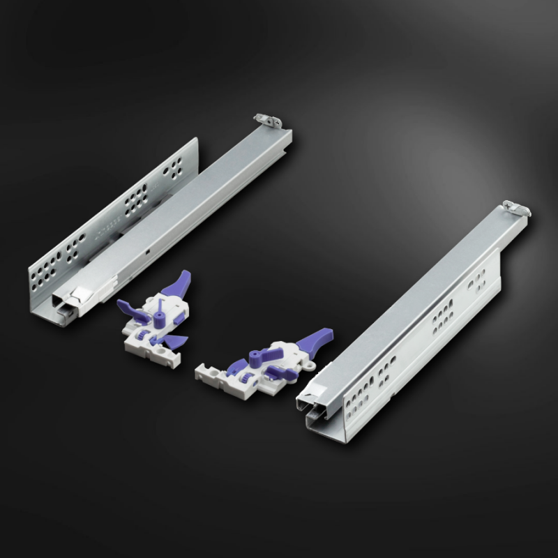 Направляющие Unihopper скрыт. 3D 350мм push-to-open компл. с фикс. для плиты 18мм (CL14E2.3503.S.ZP)