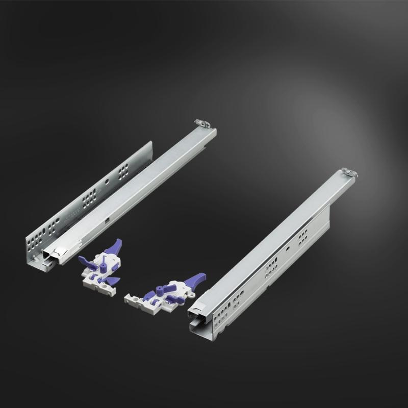 Направляющие 450 мм Unihopper скрытого типа с 3D регулировкой, с доводчиком.