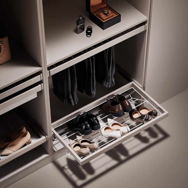 Выдвижная полка для обуви Unihopper в базу 800мм, с доводчиком, clip-on, COKA