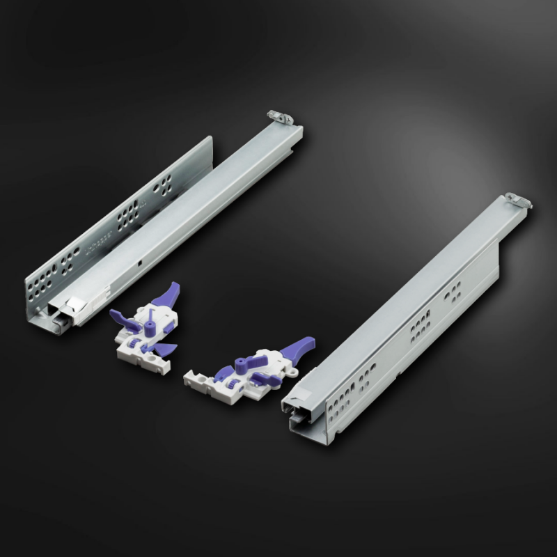 Направляющие Unihopper скрыт. 3D 400мм push-to-open компл. с фикс. для плиты 18мм (CL14E2.4003.S.ZP)