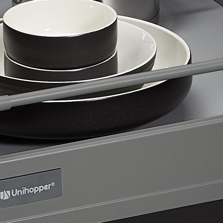 Продольный рейлинг 400мм (L+R) графит для установки на любой высоте