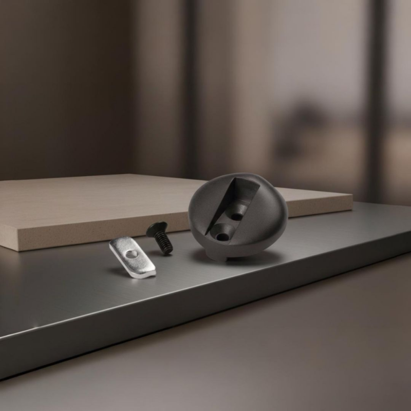 Крепление трубы LEGO с винтом и шайбой, цвет серый графит