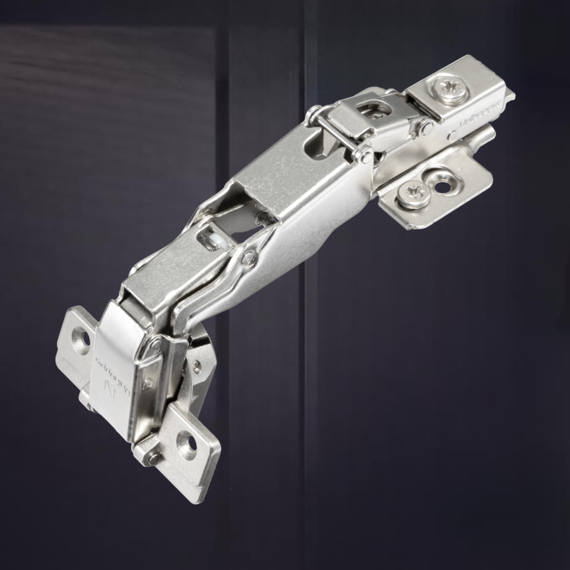 Угловая 165° 3D петля UNIHOPPER с доводчиком, 48мм, с декоративной накладкой