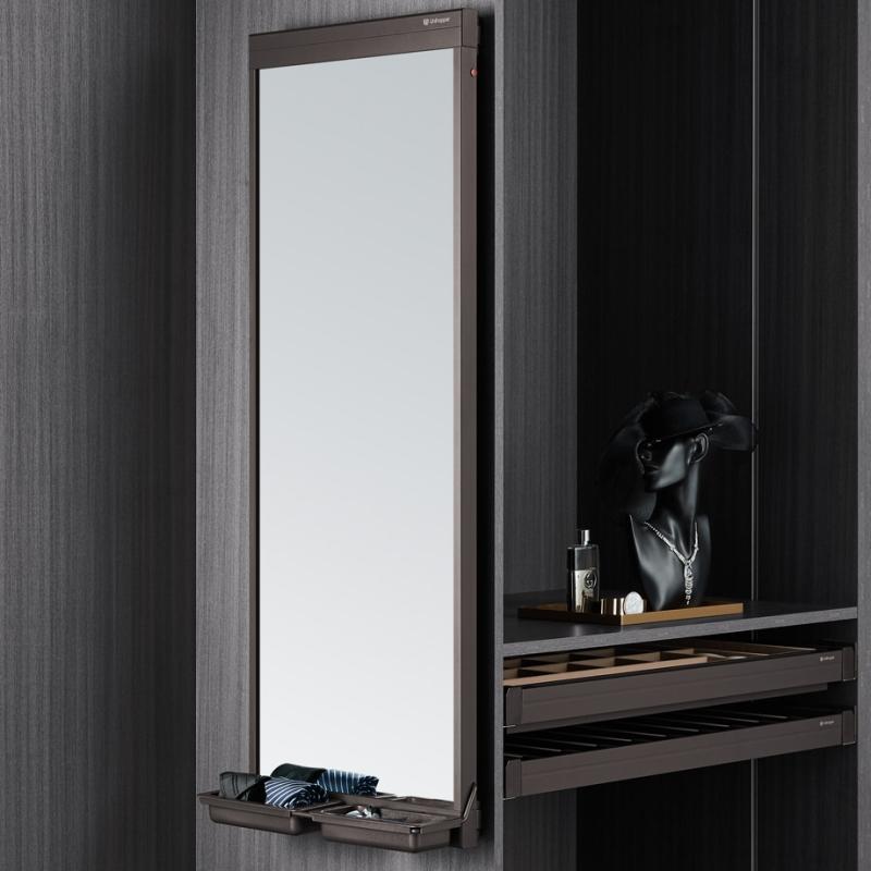 Выдвижное зеркало Unihopper, с доводчиком, MOKA