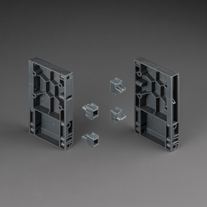 Держатели лицевой панели для внутреннего ящика пластик Unihopper Magic Box 80мм графит