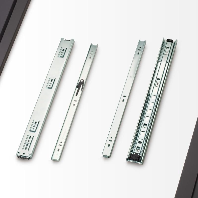 Шариковые направляющие полного выдвижения UNIHOPPER 450 мм H=45мм цинк