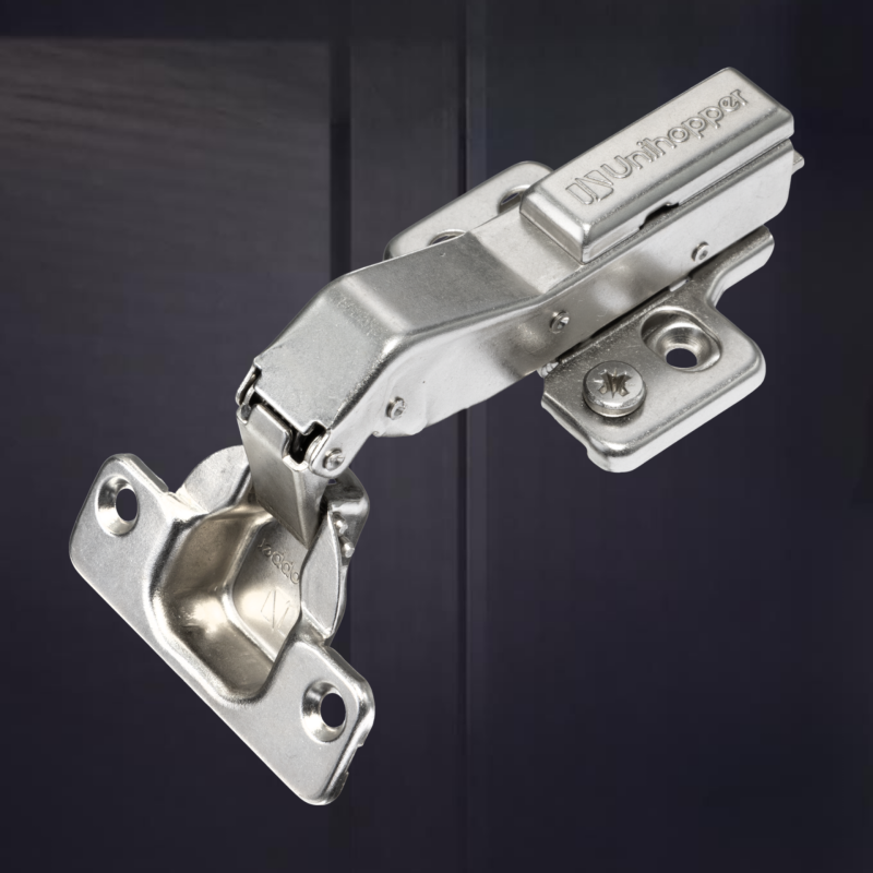 Угловая 45° 3D петля UNIHOPPER с доводчиком, 48мм, с декоративной накладкой