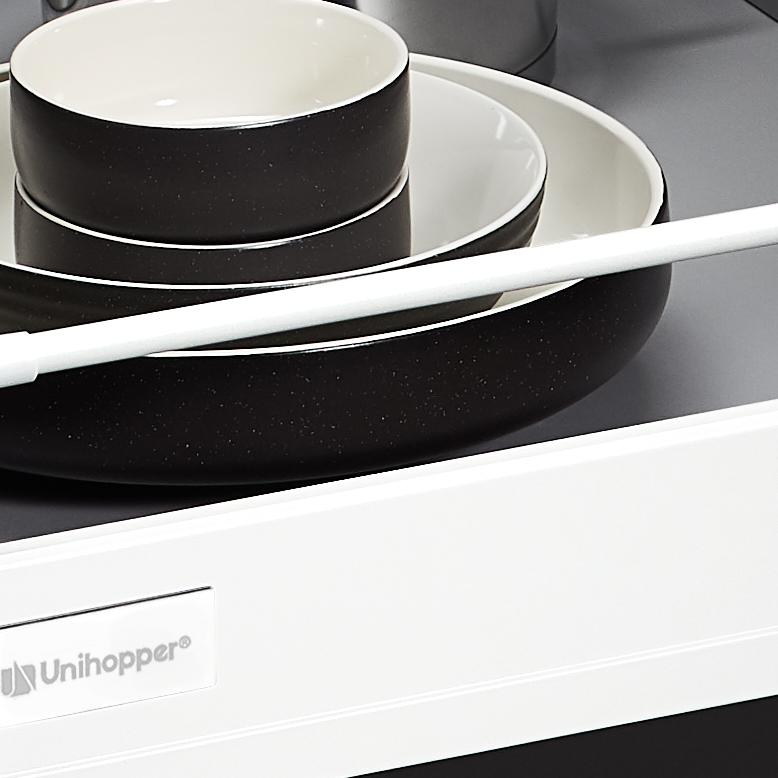 Продольный рейлинг 400мм (L+R) белый для установки на любой высоте