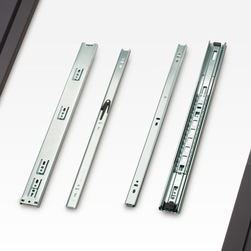 Шариковые направляющие полного выдвижения UNIHOPPER 500 мм H=45мм цинк