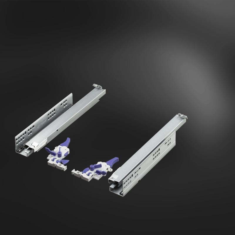 Направляющие 350 мм Unihopper скрытого типа с 3D регулировкой, с доводчиком.