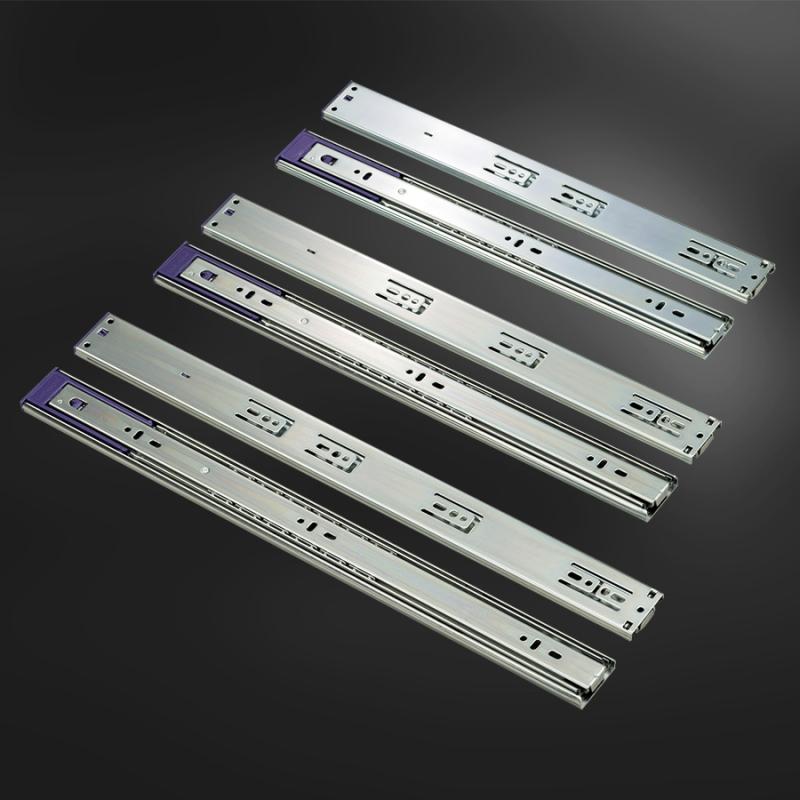 Шариковые направляющие полного выдвижения UNIHOPPER 450 мм H=45мм с доводчиком цинк