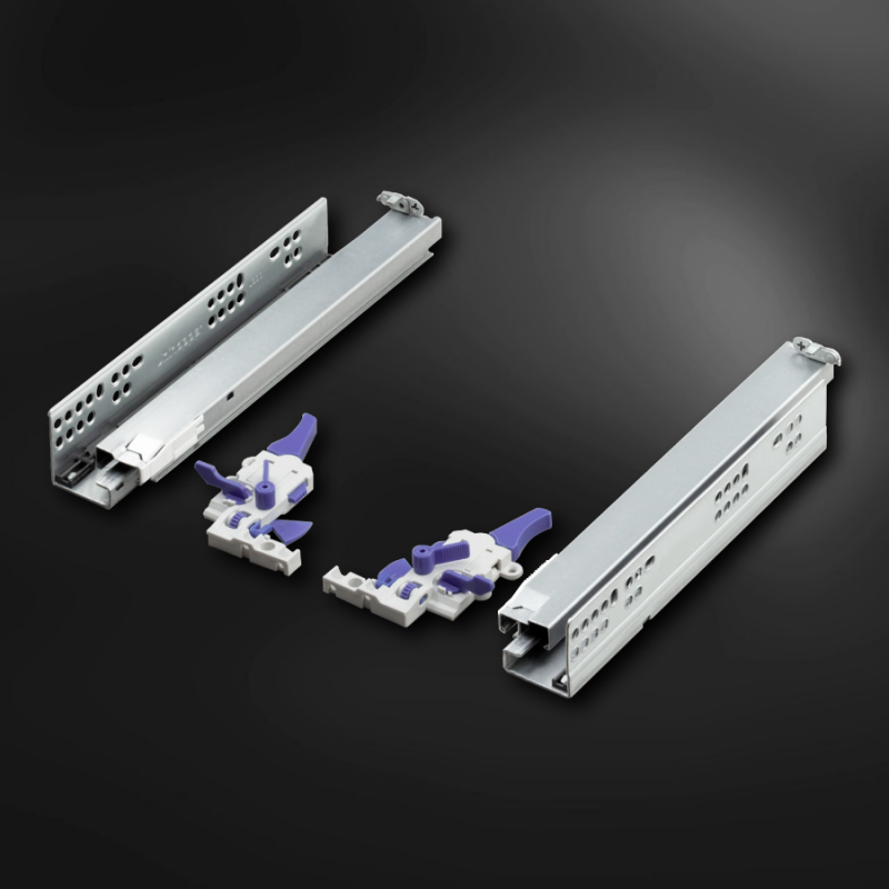 Направляющие Unihopper скрытые 3D 300мм с дов, компл. с фикс. для плиты 18мм (CL12E2.3003.S.ZP)