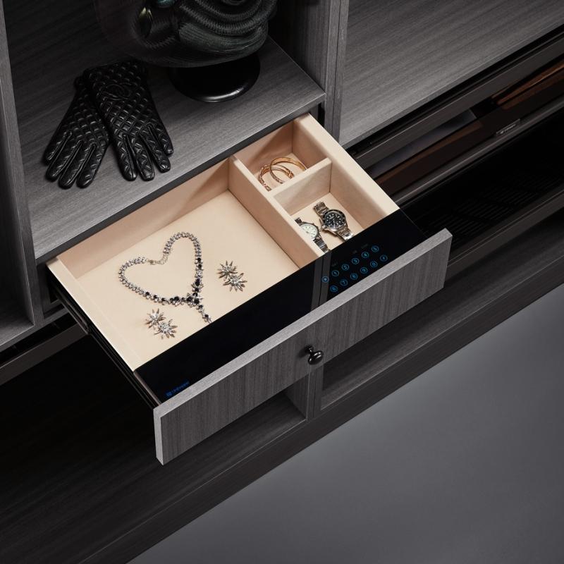 Выдвижной сейф с тачскрином Unihopper, в базу 600 мм, Moka