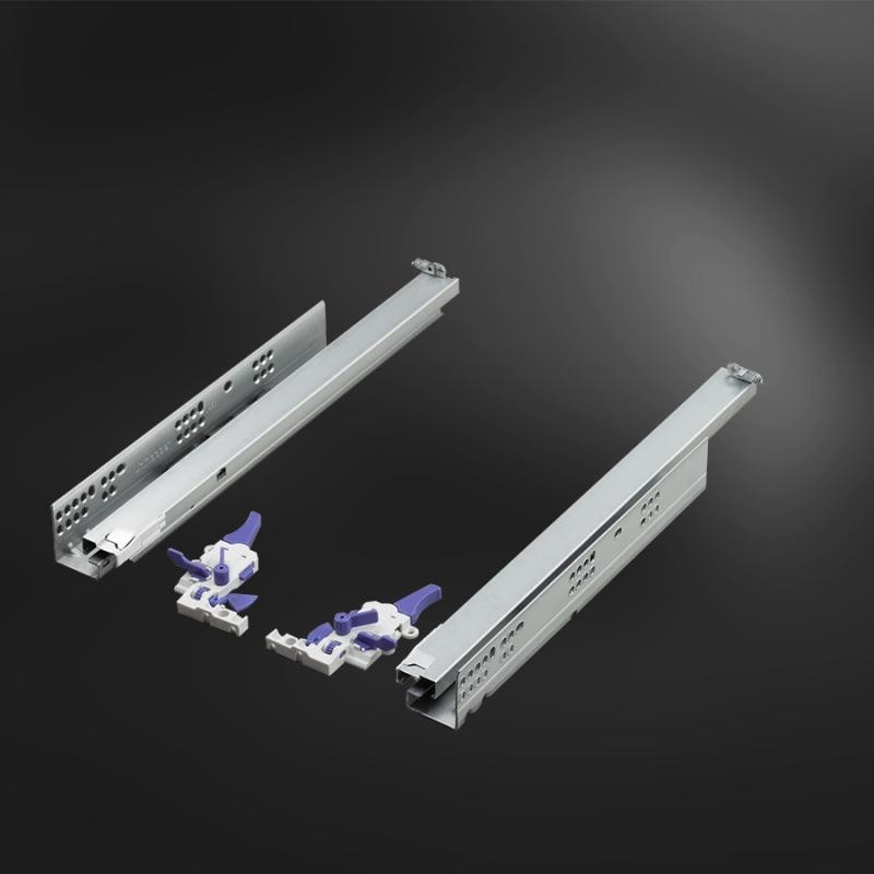 Направляющие 500 мм Unihopper скрытого типа с 3D регулировкой, открытие нажатием.