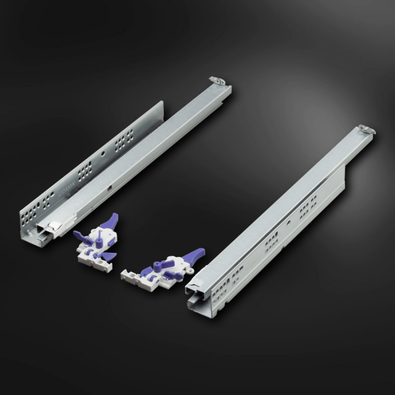 Направляющие Unihopper скрытые 3D 550мм с дов, компл. с фикс. для плиты 18мм (CL12E2.5503.S.ZP)