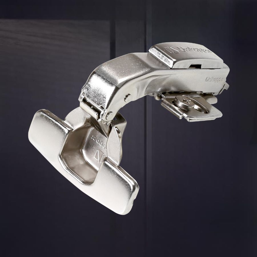 3D петля UNIHOPPER без пружины, 90°, 45 мм, с декоративной накладкой (HG1407F.C90.B.45)