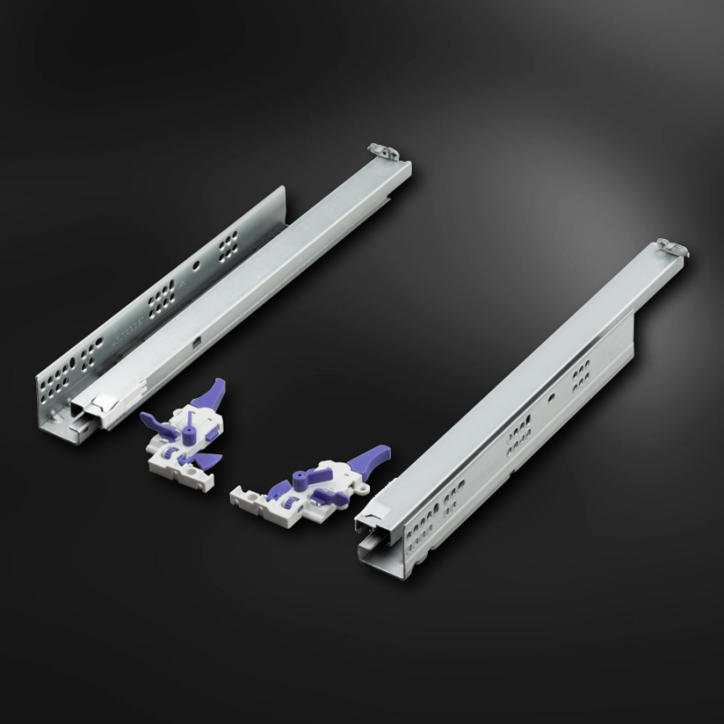 Направляющие Unihopper скрытые 3D 450мм с дов, компл. с фикс. для плиты 18мм (CL12E2.4503.S.ZP)