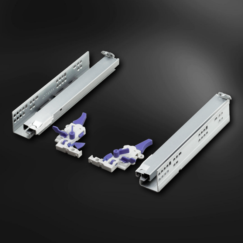 Направляющие Unihopper скрыт. 3D 300мм push-to-open компл. с фикс. для плиты 18мм (CL14E2.3003.S.ZP)
