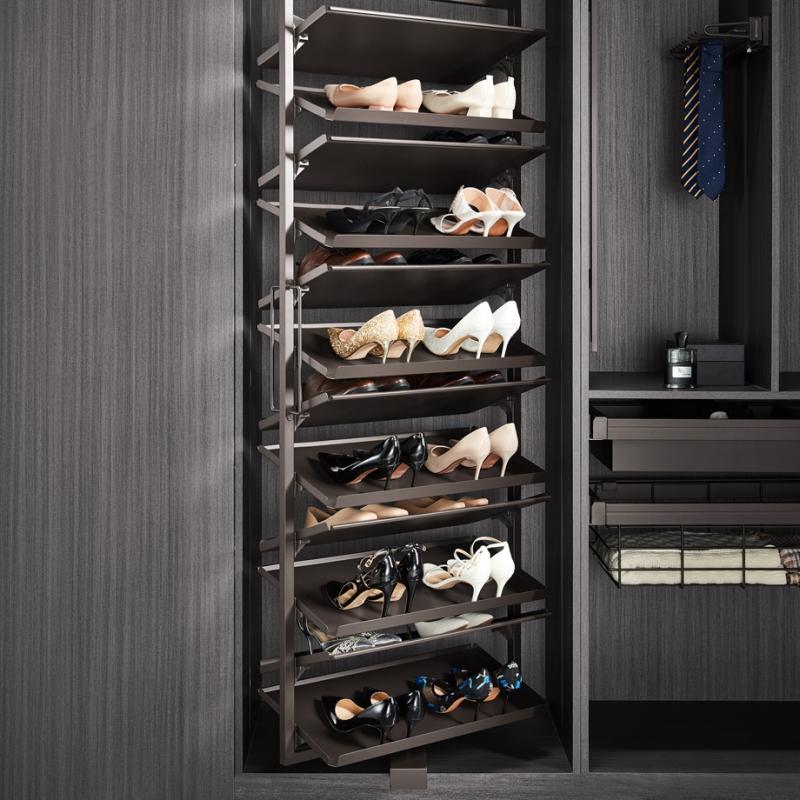 8-ми уровневая стойка для обуви Unihopper, в базу 800 мм, с доводчиком, Moka