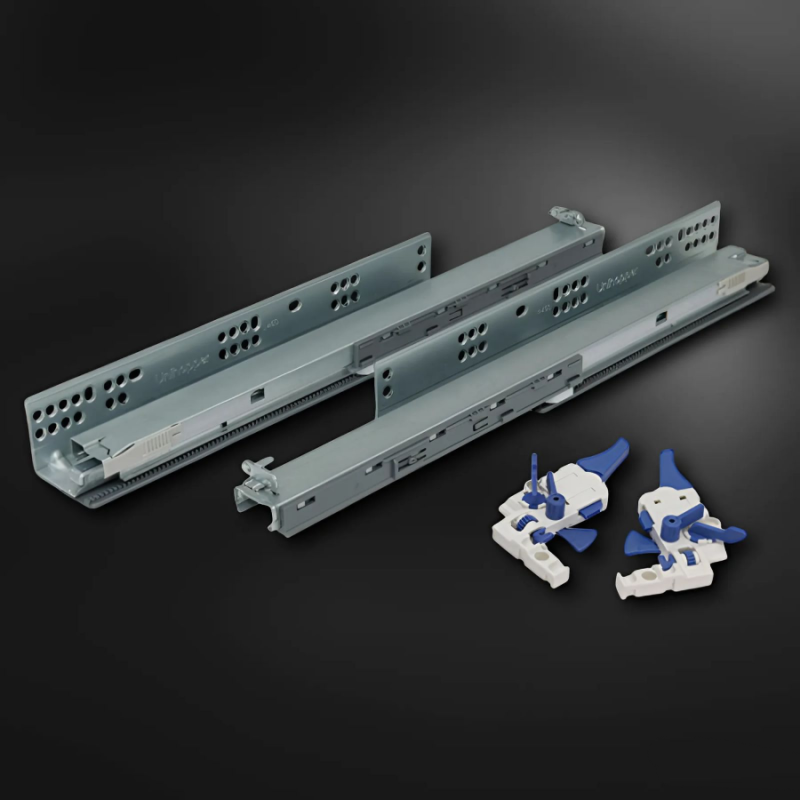 Направляющие 450 мм Unihopper скрытого типа с 3D регулировкой, с доводчиком, на 50 кг.