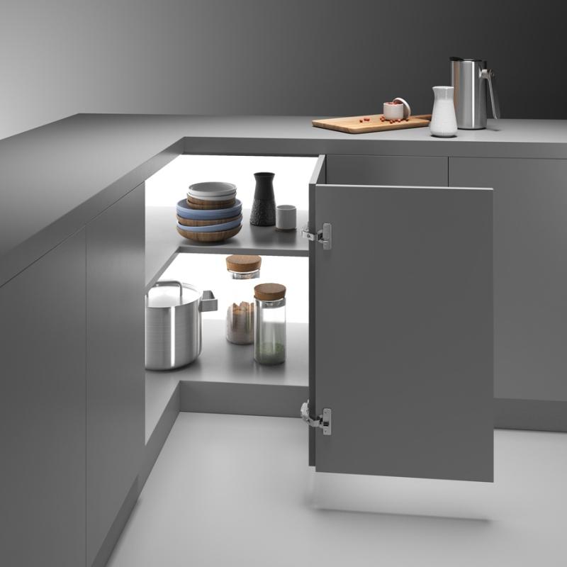 Карусельная 135° 3D петля UNIHOPPER, 48мм, с декоративной накладкой