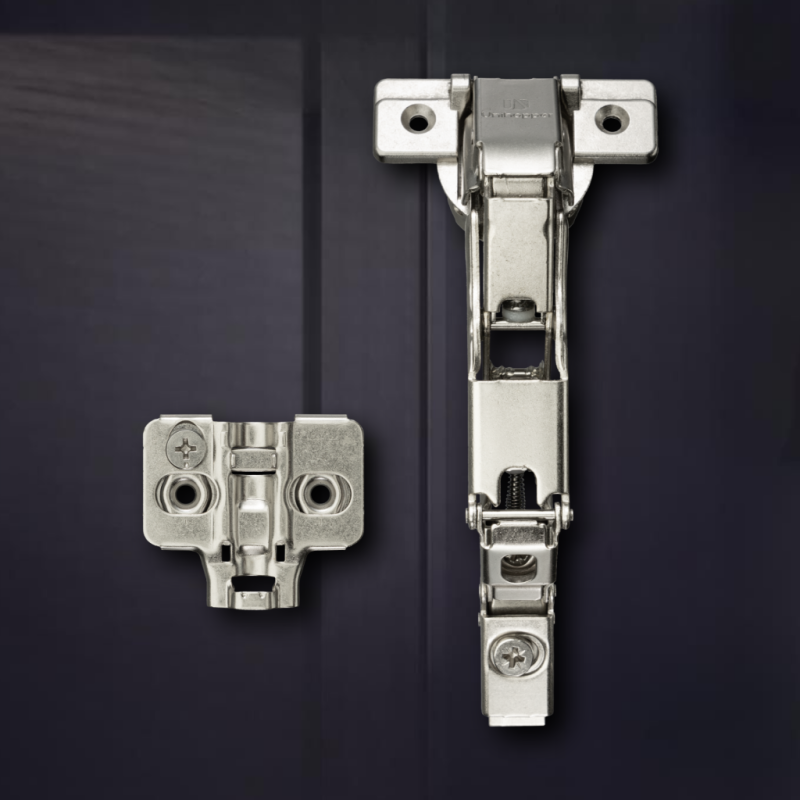 Угловая 165° 3D петля UNIHOPPER с доводчиком, 45мм, с декоративной накладкой