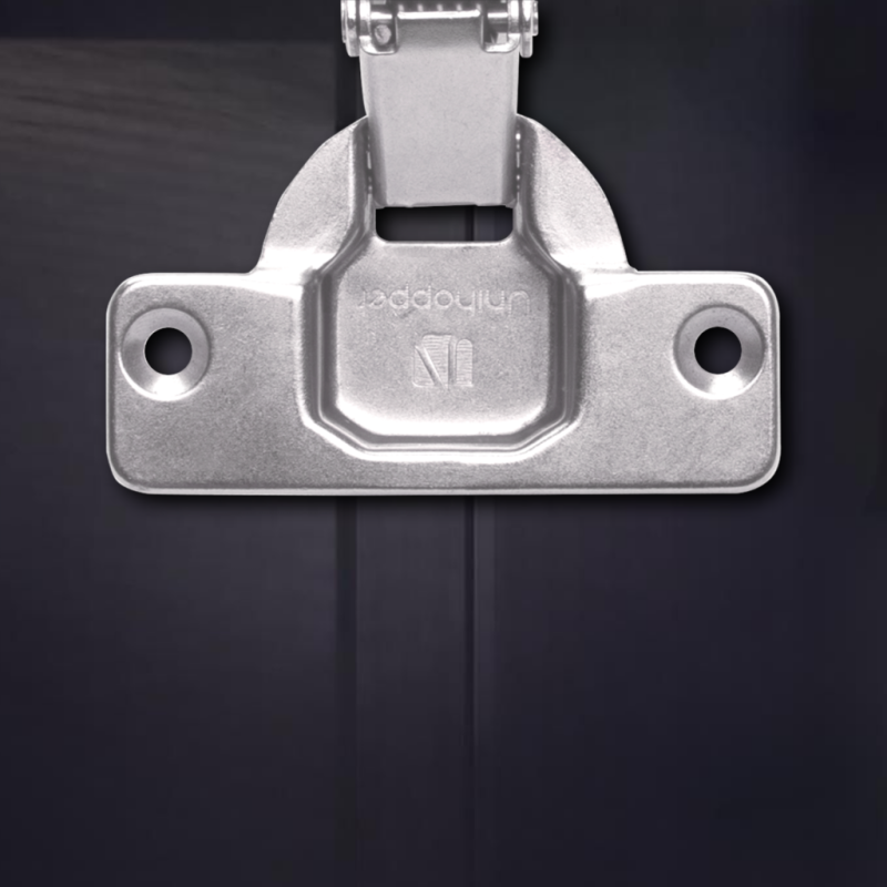 Угловая 45° 3D петля UNIHOPPER с доводчиком, 52мм, с декоративной накладкой