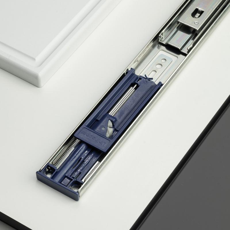 Шариковые направляющие полного выдвижения UNIHOPPER 350 мм H=45мм с доводчиком цинк