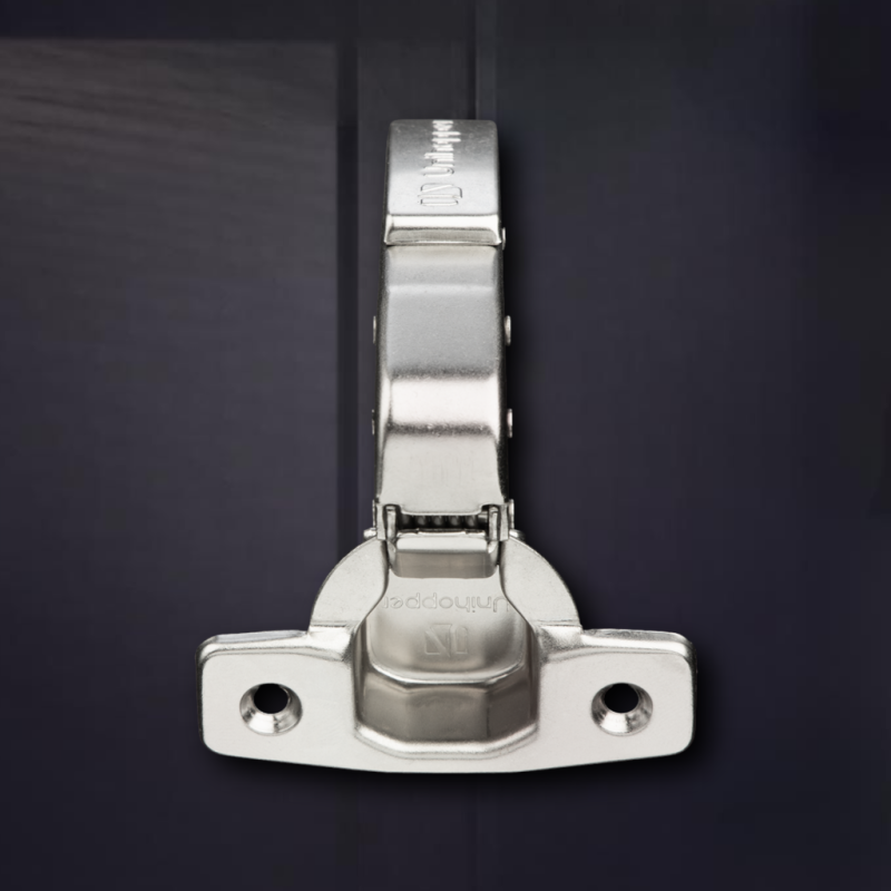 Угловая 90° 3D петля UNIHOPPER для фальшпанели с доводчиком, 45мм, с декоративной накладкой