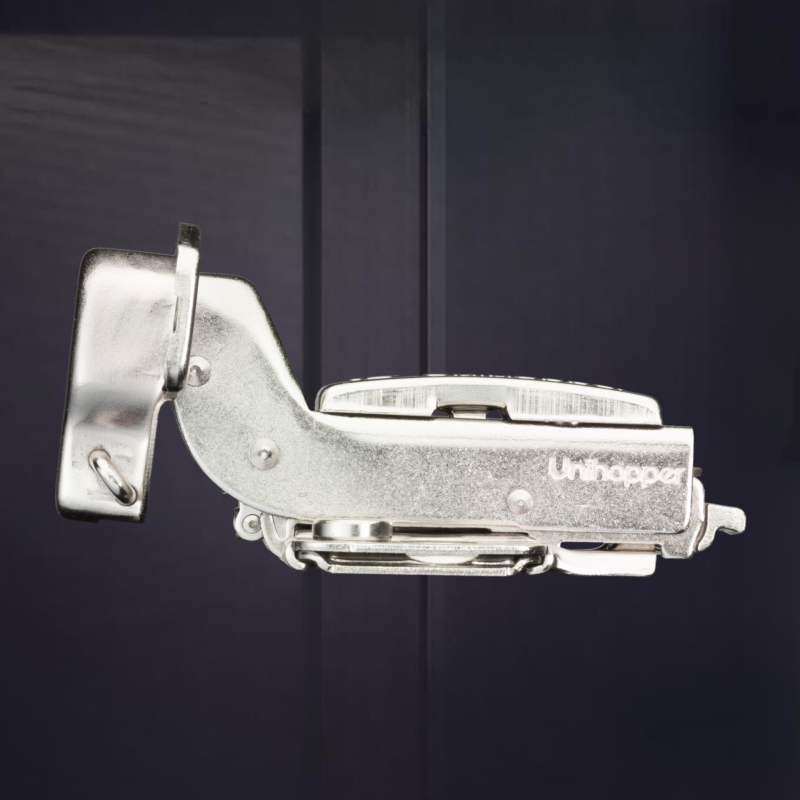 Вкладная 3D петля UNIHOPPER с доводчиком, 45мм, с декоративной накладкой