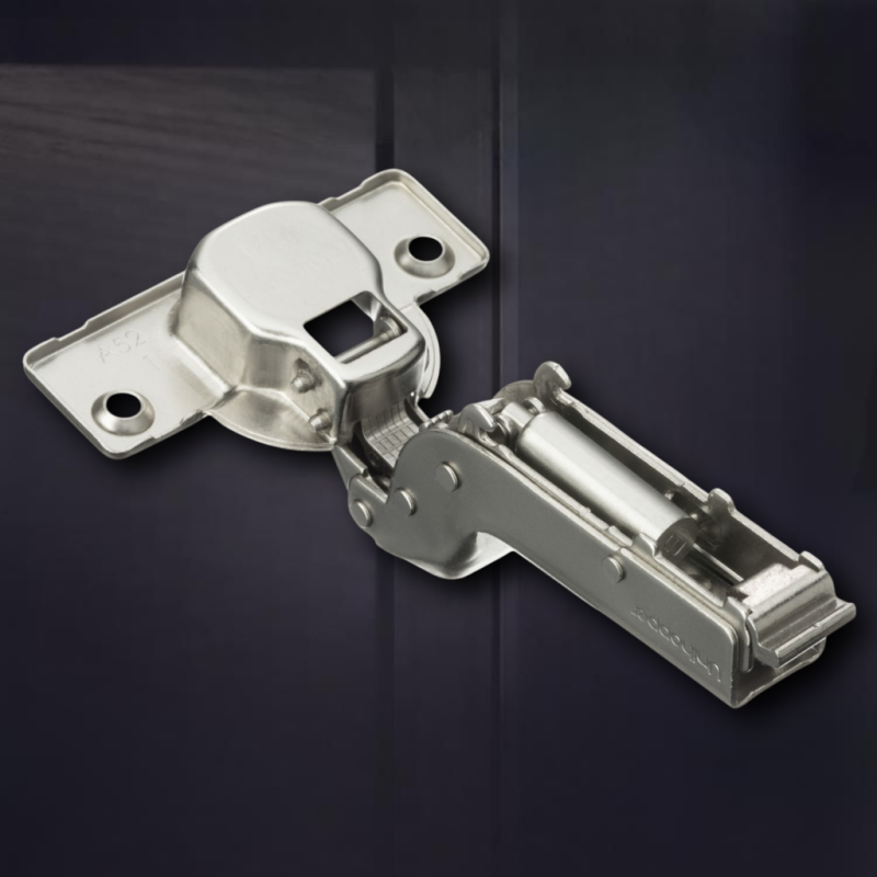 Вкладная 3D петля UNIHOPPER с доводчиком, 52мм, с декоративной накладкой