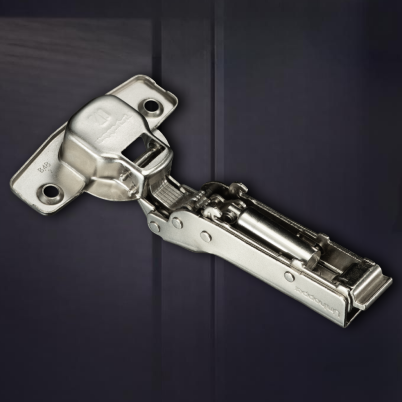 Полунакладная 3D петля UNIHOPPER с доводчиком, 48мм, с декоративной накладкой