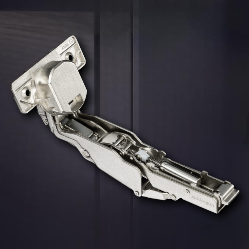 Угловая 165° 3D петля UNIHOPPER с доводчиком, 45мм, с декоративной накладкой