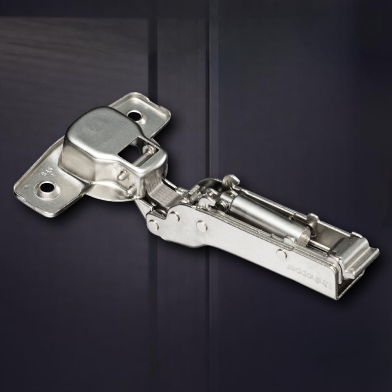 Полунакладная 3D петля UNIHOPPER с доводчиком, 45мм, с декоративной накладкой