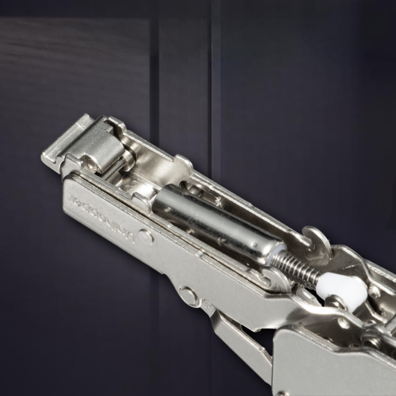 Угловая 165° 3D петля UNIHOPPER с доводчиком, 48мм, с декоративной накладкой