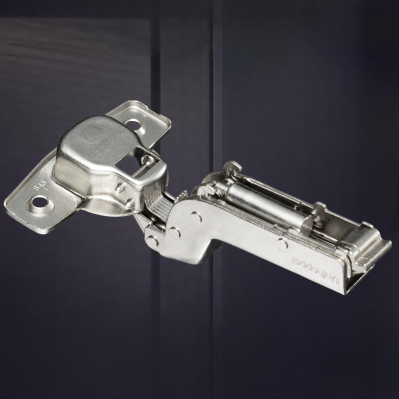 Вкладная 3D петля UNIHOPPER с доводчиком, 45мм, с декоративной накладкой