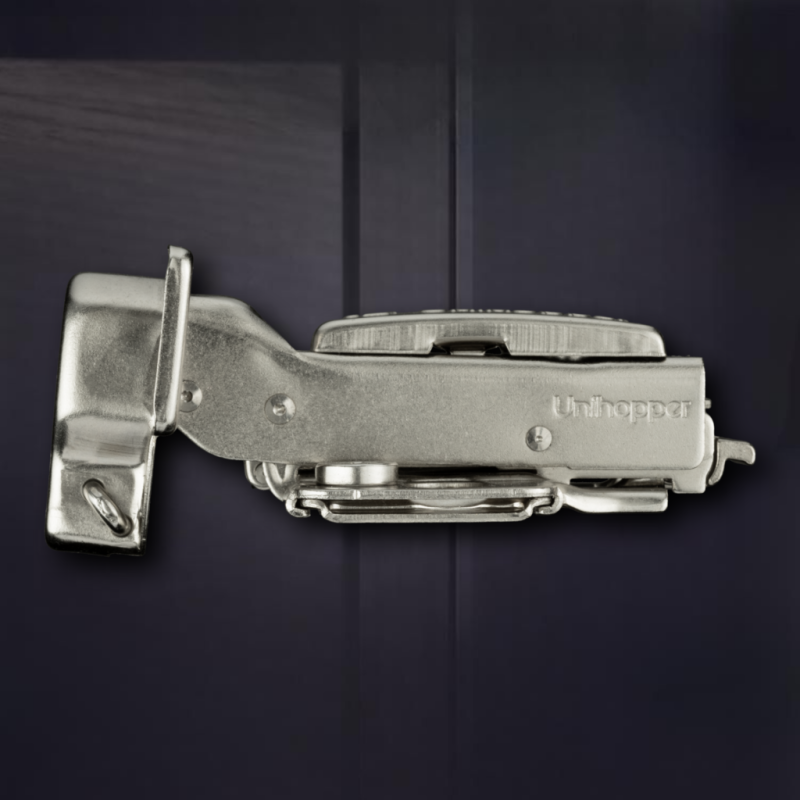 Накладная 3D петля UNIHOPPER с доводчиком, 52мм, с декоративной накладкой