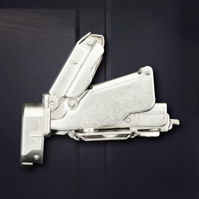 Угловая 165° 3D петля UNIHOPPER с доводчиком, 45мм, с декоративной накладкой