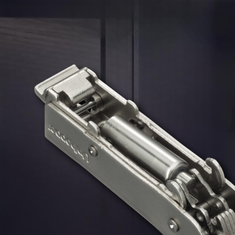 Полунакладная 3D петля UNIHOPPER с доводчиком, 52мм, с декоративной накладкой