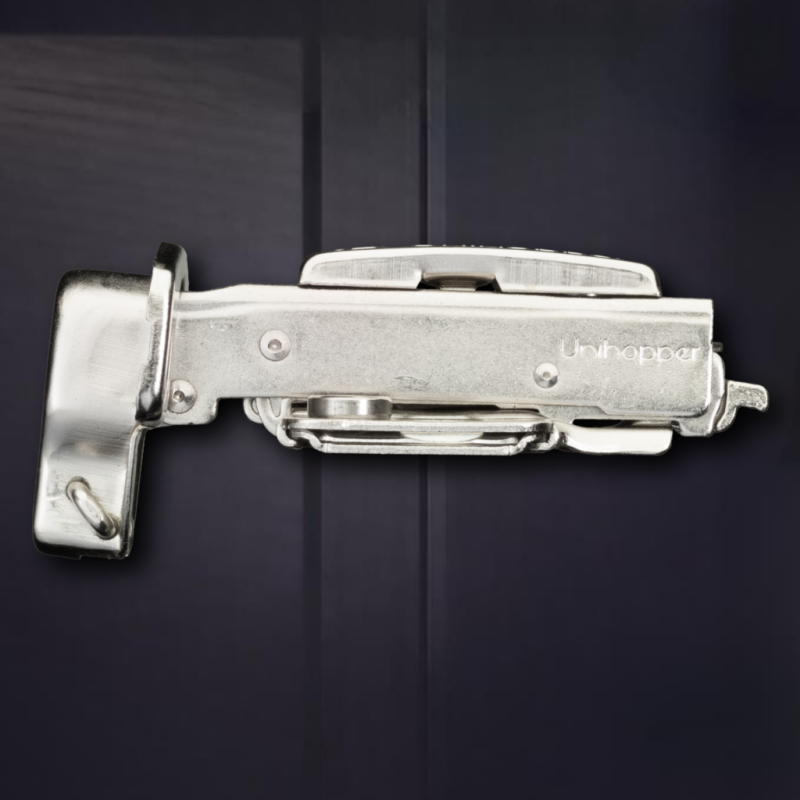 Накладная 3D петля UNIHOPPER с доводчиком, 48мм, с декоративной накладкой