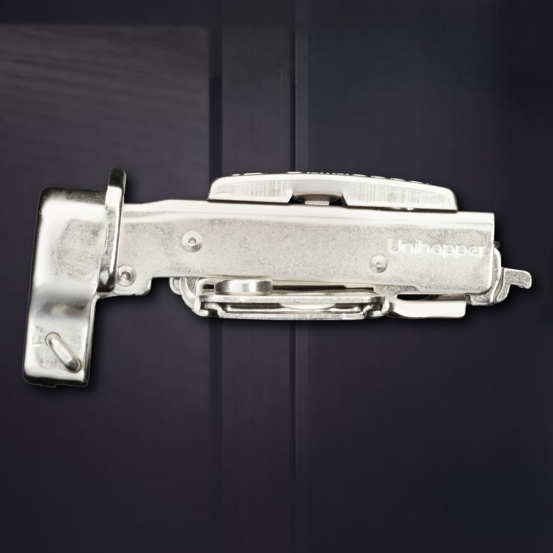 Накладная 3D петля UNIHOPPER с доводчиком, 45мм, с декоративной накладкой