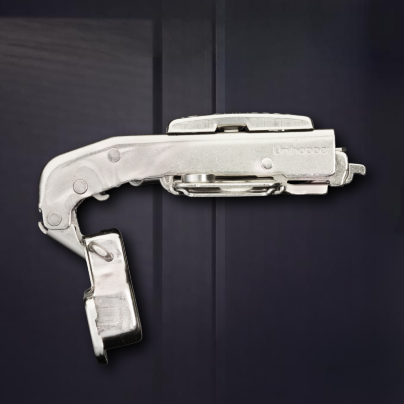 Угловая 90° 3D петля UNIHOPPER с доводчиком, 48мм, с декоративной накладкой