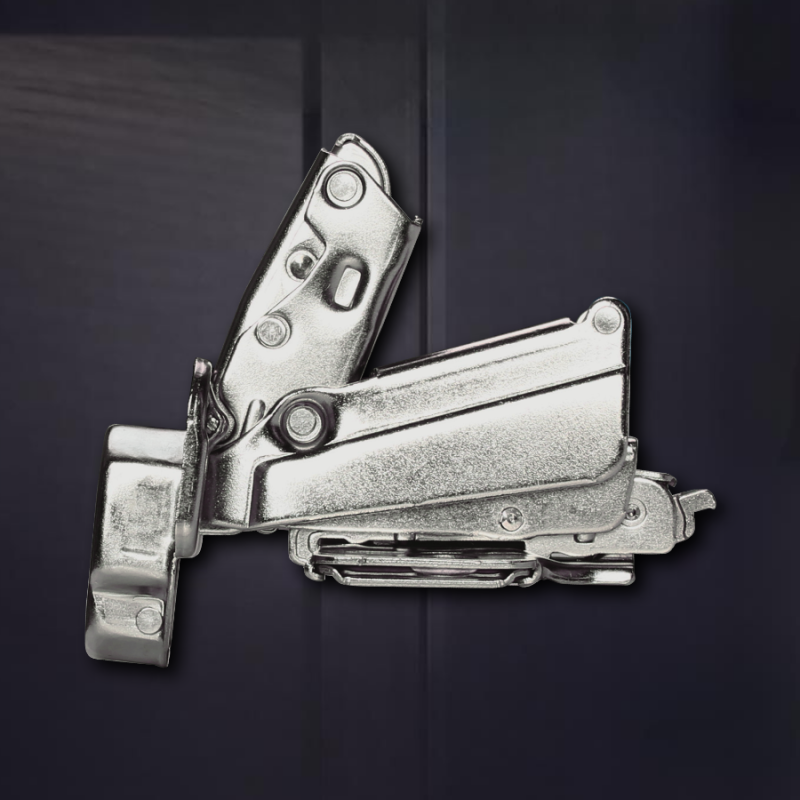 Угловая 165° 3D петля UNIHOPPER с доводчиком, 52мм, с декоративной накладкой