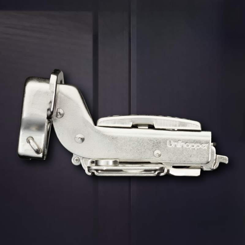 Вкладная 3D петля UNIHOPPER с доводчиком 48мм, с декоративной накладкой