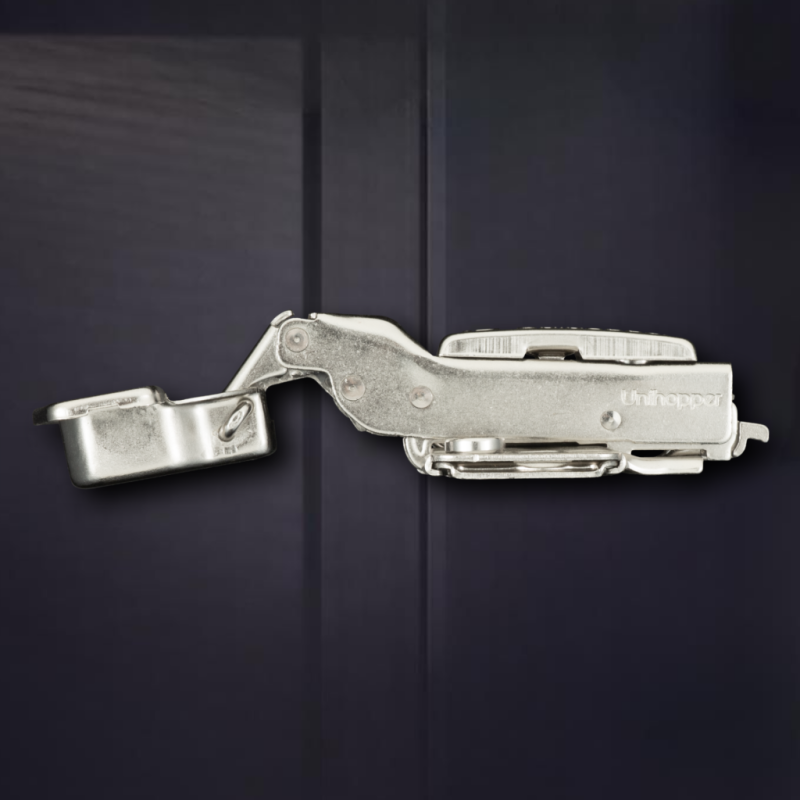 Полунакладная 3D петля UNIHOPPER с доводчиком, 48мм, с декоративной накладкой