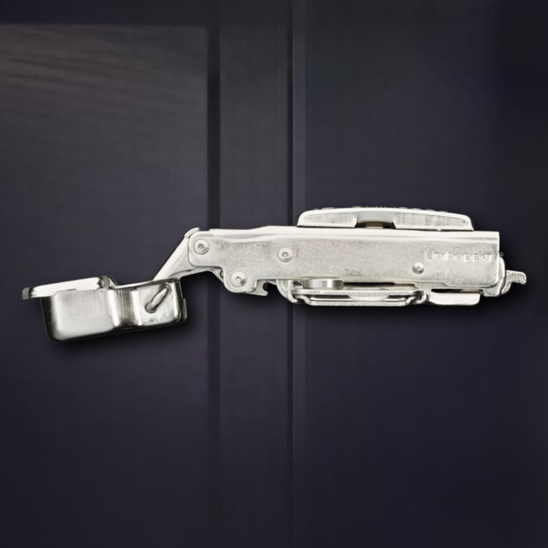 Накладная 3D петля UNIHOPPER с доводчиком, 48мм, с декоративной накладкой